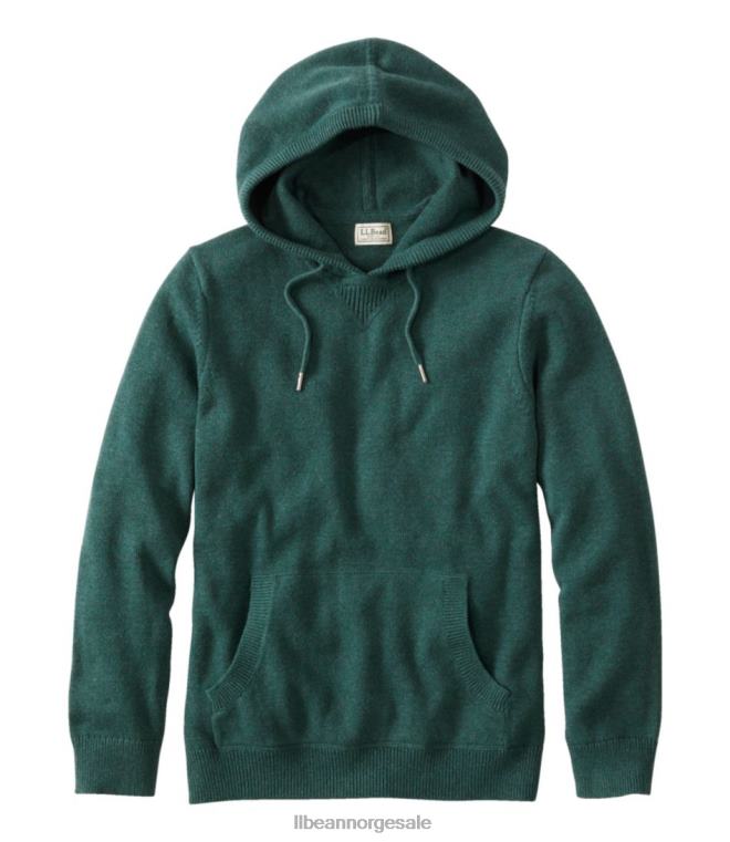 menn ond myk bomull/cashmir genser 24VDH5957 L.L.Bean klær svart skog grønn