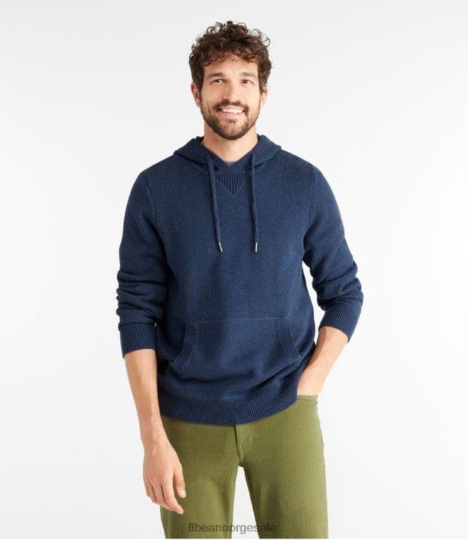 menn ond myk bomull/cashmir genser 24VDH5957 L.L.Bean klær svart skog grønn
