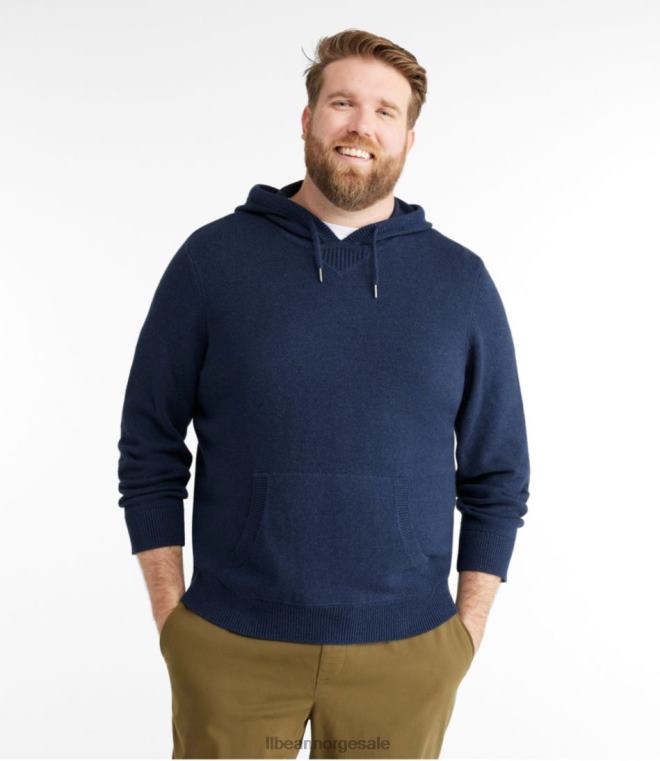 menn ond myk bomull/cashmir genser 24VDH5957 L.L.Bean klær svart skog grønn