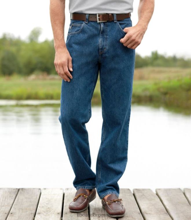 menn jeans 24VDH3501 L.L.Bean x Double L klær steinvasket denim