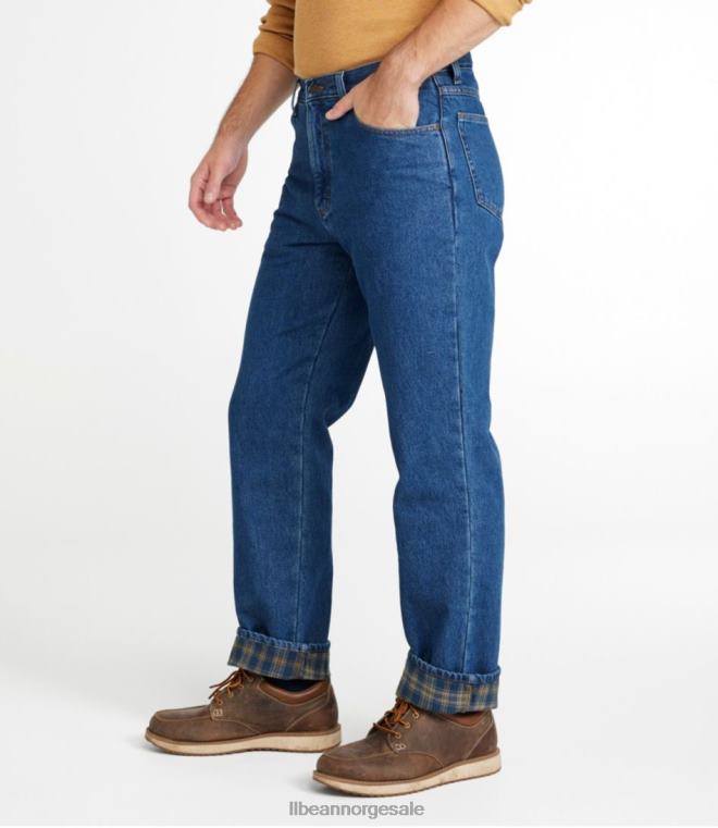 menn jeans 24VDH799 L.L.Bean x Double L klær steinvasket