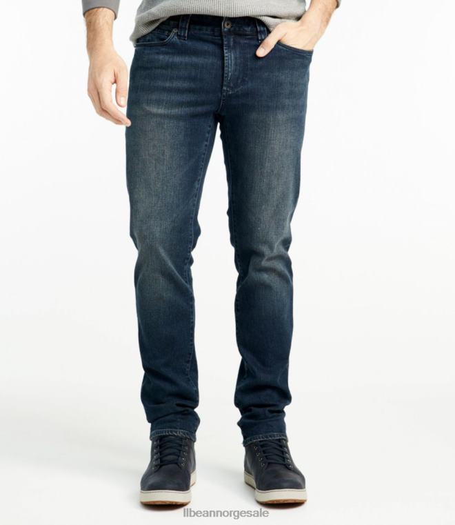 menn signatur fem-lommers jeans med stretch 24VDH5999 L.L.Bean klær middels indigo