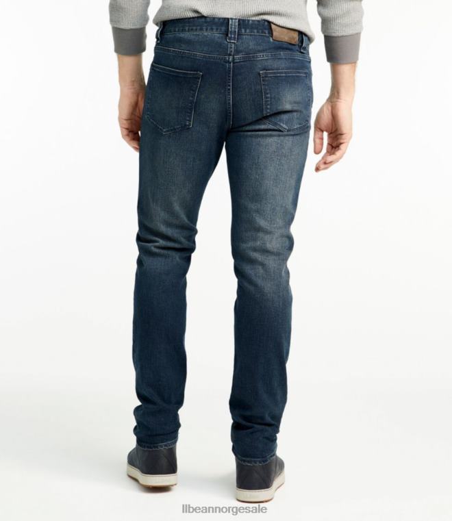 menn signatur fem-lommers jeans med stretch 24VDH5999 L.L.Bean klær middels indigo