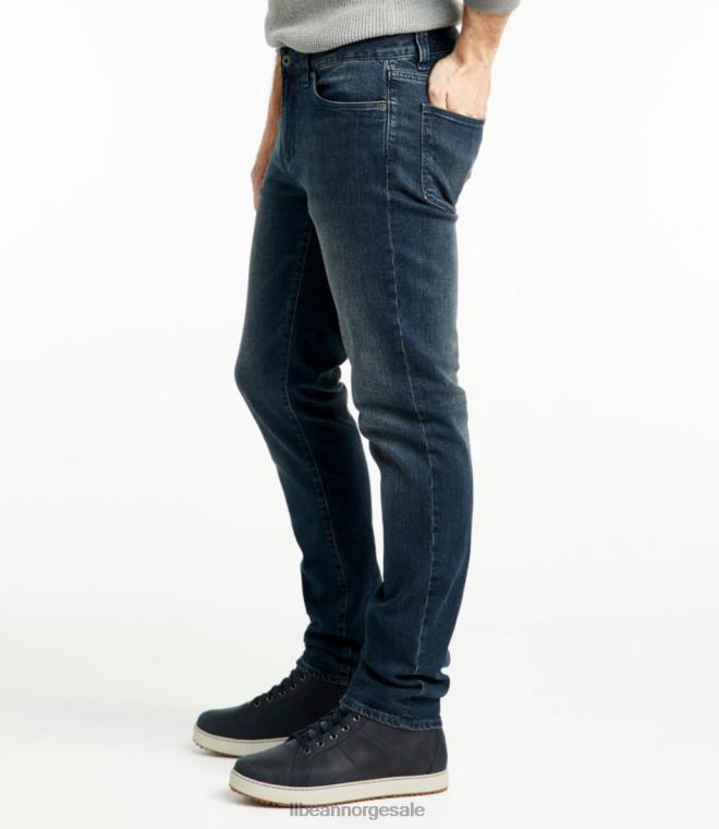 menn signatur fem-lommers jeans med stretch 24VDH5999 L.L.Bean klær middels indigo