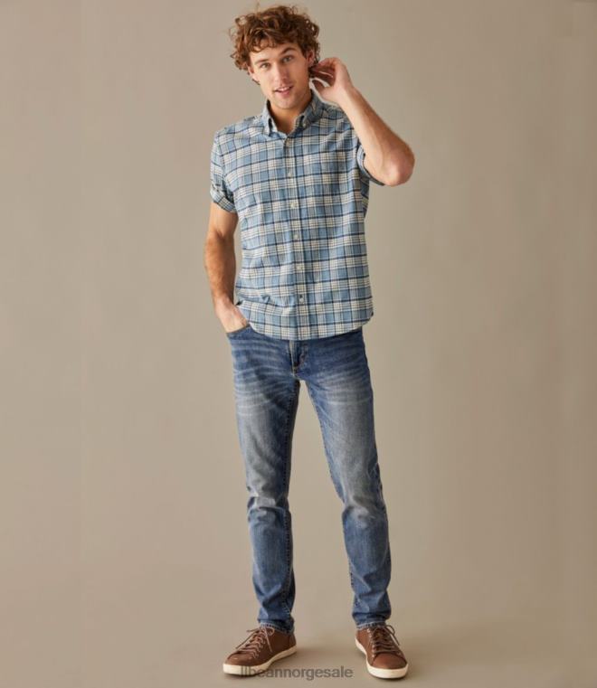 menn signatur fem-lommers jeans med stretch 24VDH5999 L.L.Bean klær middels indigo