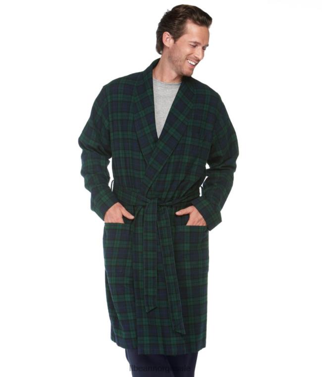 menn skotsk rutete flanell kappe 24VDH4778 L.L.Bean klær vasket Buchanan
