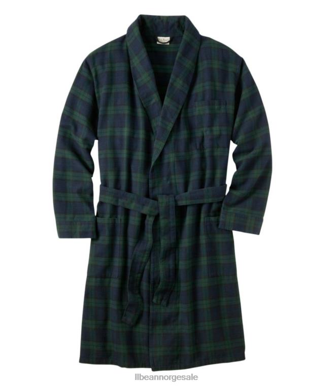 menn skotsk rutete flanell kappe 24VDH5817 L.L.Bean klær svart klokke tartan
