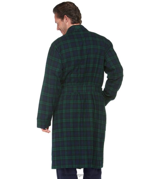 menn skotsk rutete flanell kappe 24VDH5817 L.L.Bean klær svart klokke tartan