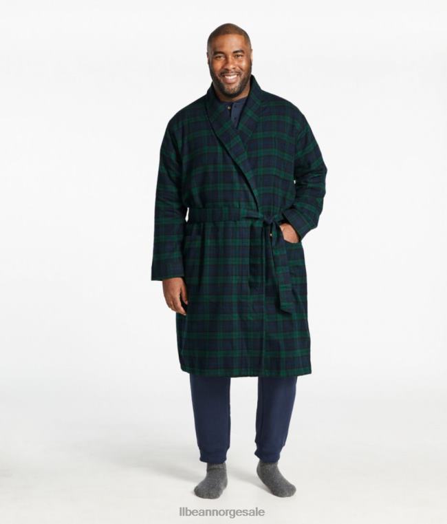 menn skotsk rutete flanell kappe 24VDH6524 L.L.Bean klær grå stewart