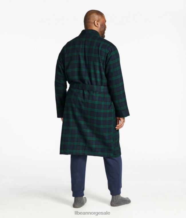 menn skotsk rutete flanell kappe 24VDH6524 L.L.Bean klær grå stewart