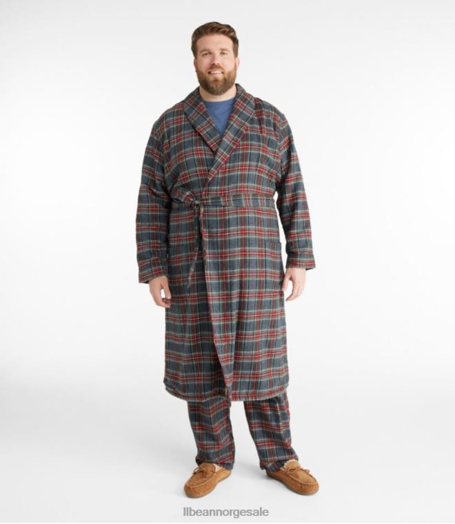 menn skotsk rutete flanell kappe 24VDH708 L.L.Bean klær indigo tartan