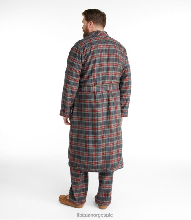 menn skotsk rutete flanell kappe 24VDH708 L.L.Bean klær indigo tartan