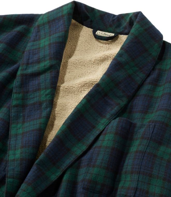 menn skotsk rutete flanell kappe 24VDH708 L.L.Bean klær indigo tartan