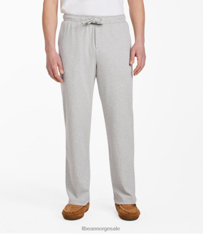 menn bomullstrikket pyjamas 24VDH191 L.L.Bean klær mørkeste brune lyng