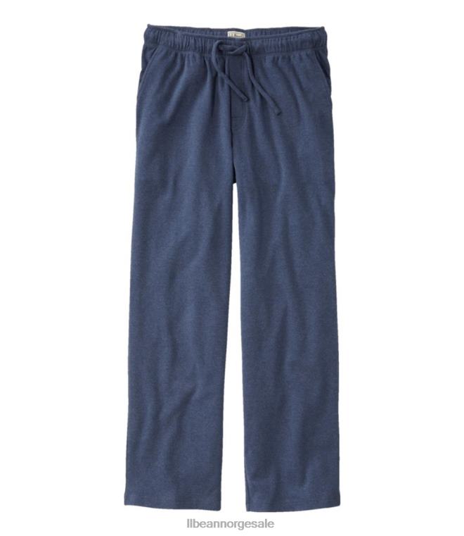 menn bomullstrikket pyjamas 24VDH5744 L.L.Bean klær marine lyng
