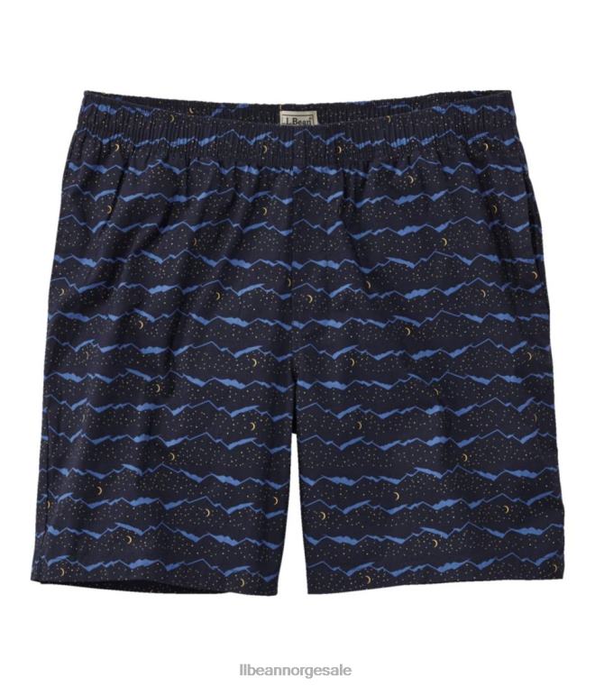 menn komfort stretch vevd soveshorts 24VDH4790 L.L.Bean klær klassisk marine nattfjell