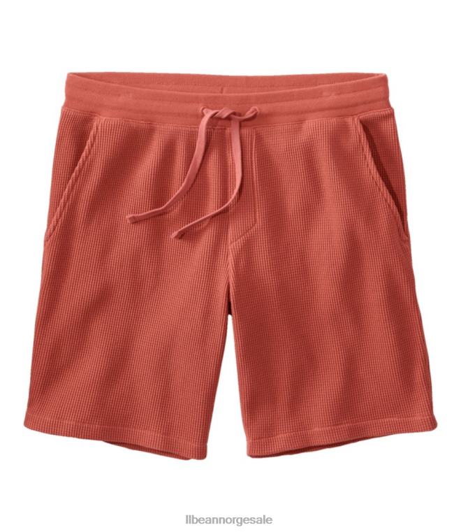 menn komfort vaffel lounge shorts 24VDH4905 L.L.Bean klær rustoransje