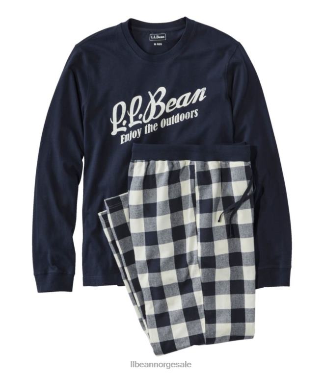 menn leir pj sett 24VDH4927 L.L.Bean klær klassisk marine/nyte utendørs