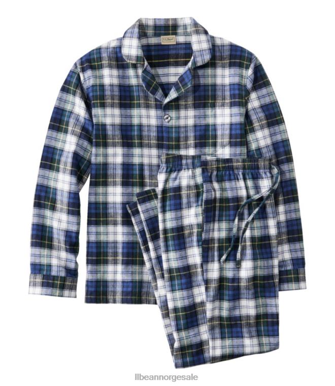 menn skotsk rutete flanell pyjamas 24VDH5843 L.L.Bean klær vintage tartan