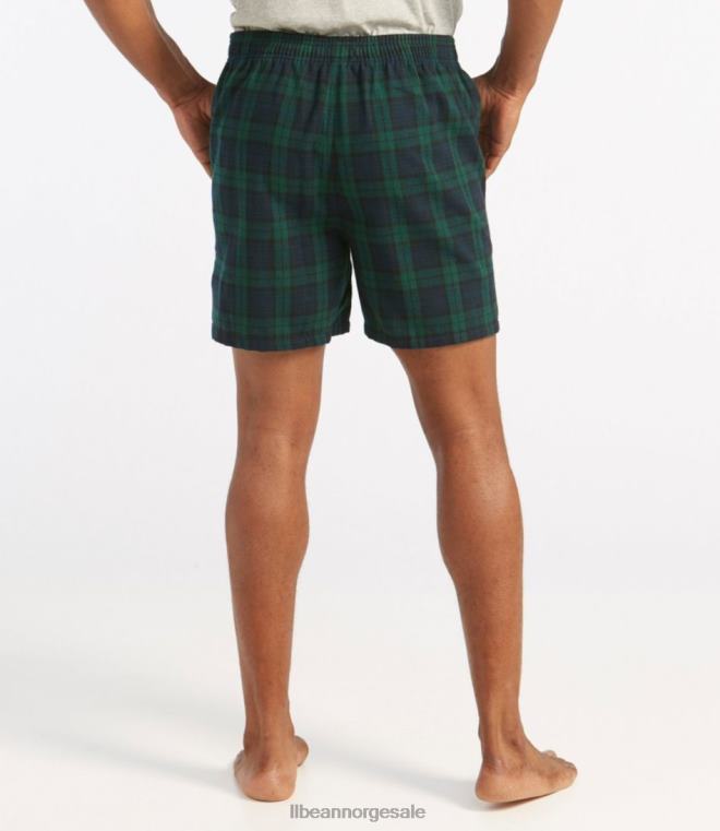 menn skotsk rutete flanellbokser 24VDH4823 L.L.Bean klær svart klokke tartan