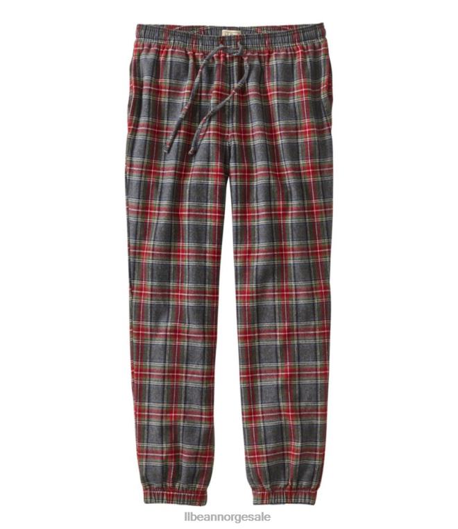 menn skotsk rutete joggebukser i flanell 24VDH7012 L.L.Bean klær grå stewart