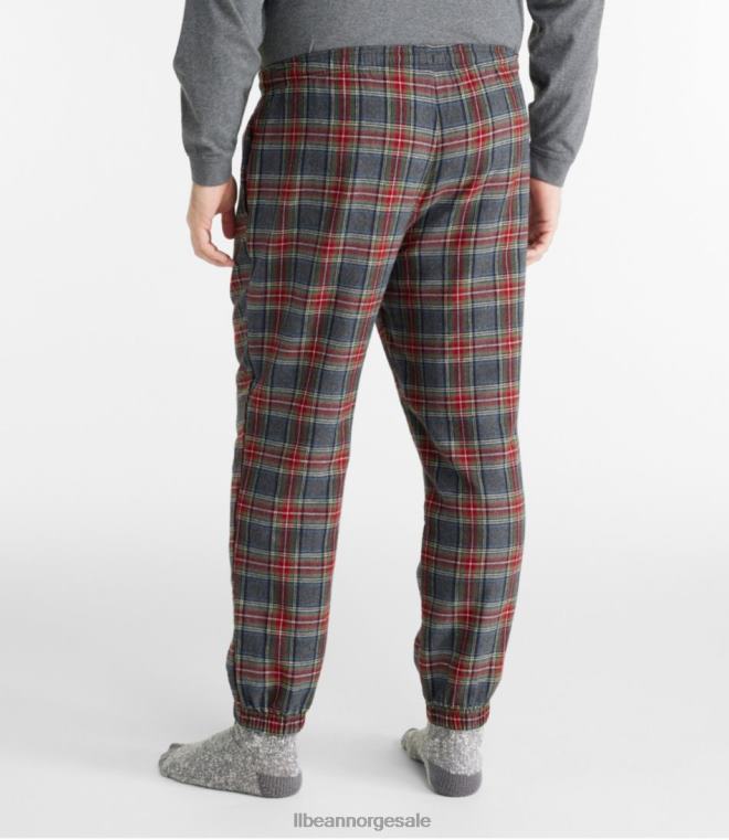 menn skotsk rutete joggebukser i flanell 24VDH7012 L.L.Bean klær grå stewart