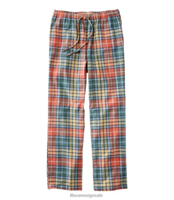 menn skotsk rutete sovebukser i flanell 24VDH5805 L.L.Bean klær vasket Buchanan