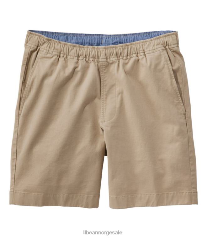menn innsjøvaskede stretchshorts 24VDH5787 L.L.Bean klær kaki