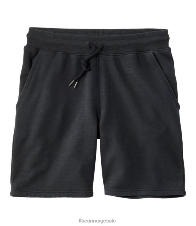 menn innsjøvasket strikkeshorts 24VDH4914 L.L.Bean klær bleknet svart