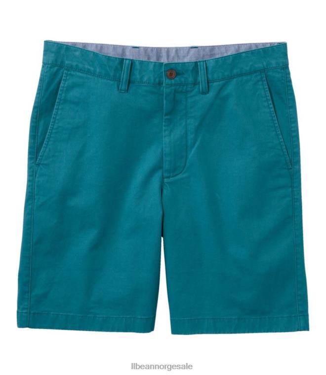 menn lakewashed stretch khaki shorts 24VDH4700 L.L.Bean klær dyp turkis
