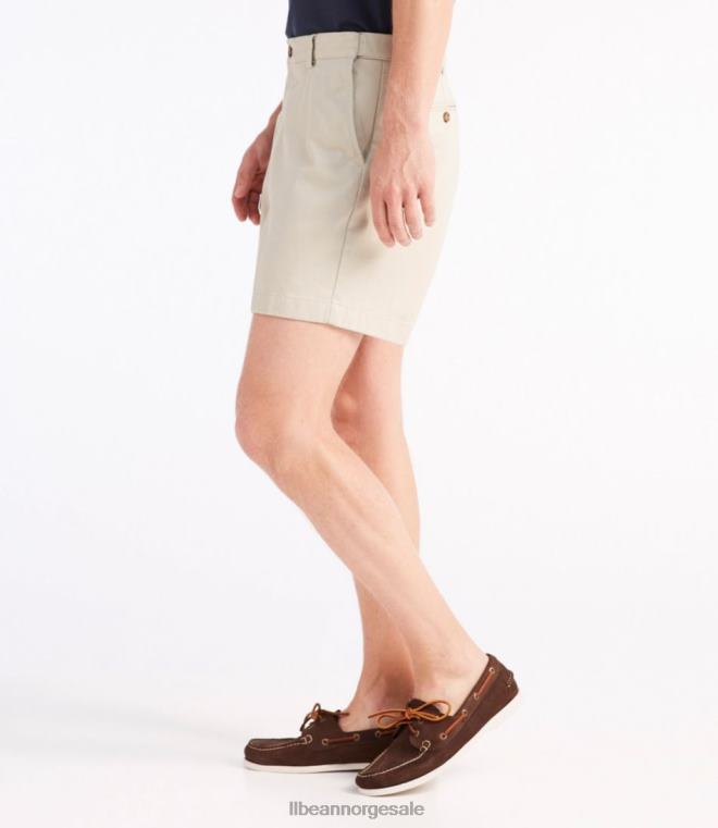 menn rynkefri chino-shorts 24VDH256 L.L.Bean x Double L klær kaki