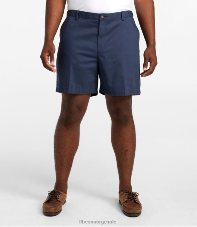 menn rynkefri chino-shorts 24VDH3145 L.L.Bean x Double L klær karbon marine