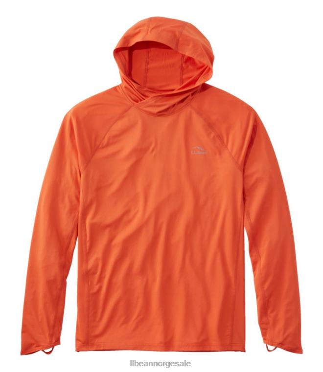 menn rask elvekjøling hette utslettbeskyttelse 24VDH3228 L.L.Bean klær topp oransje