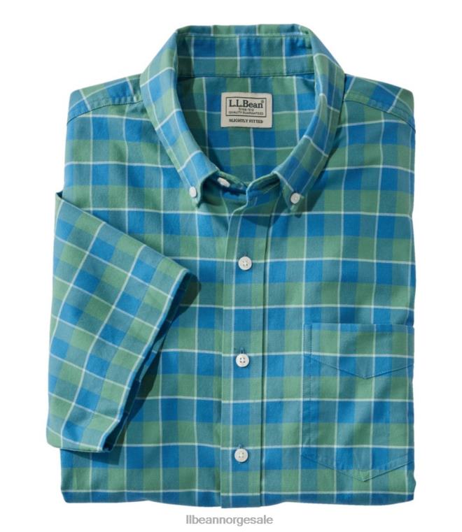 menn komfort stretch oxford 24VDH4734 L.L.Bean klær mellomblått