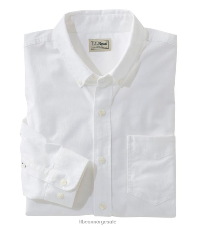 menn komfort stretch oxford skjorte 24VDH3308 L.L.Bean klær hvit