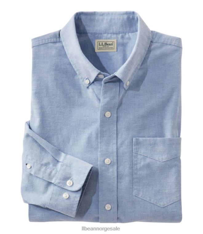 menn komfort stretch oxford skjorte 24VDH429 L.L.Bean klær lett kobolt