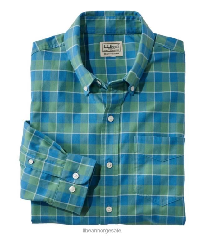 menn komfort stretch oxford skjorte 24VDH4804 L.L.Bean klær mellomblått