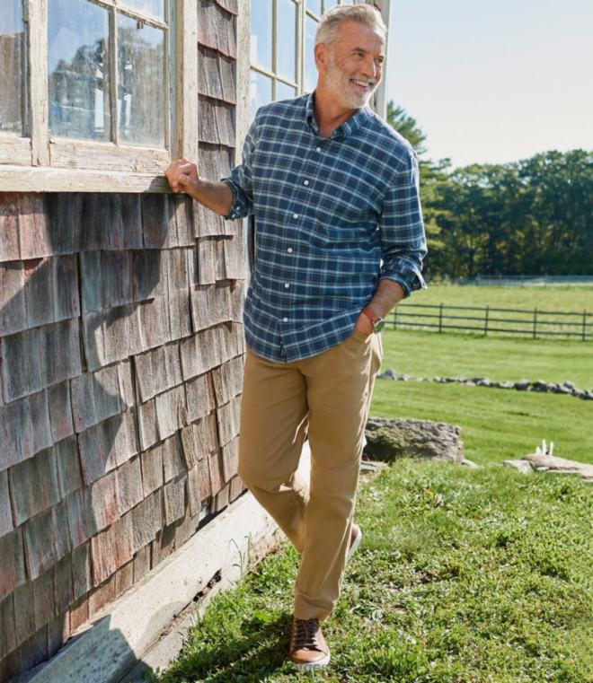 menn komfort stretch oxford skjorte 24VDH5837 L.L.Bean klær skumring