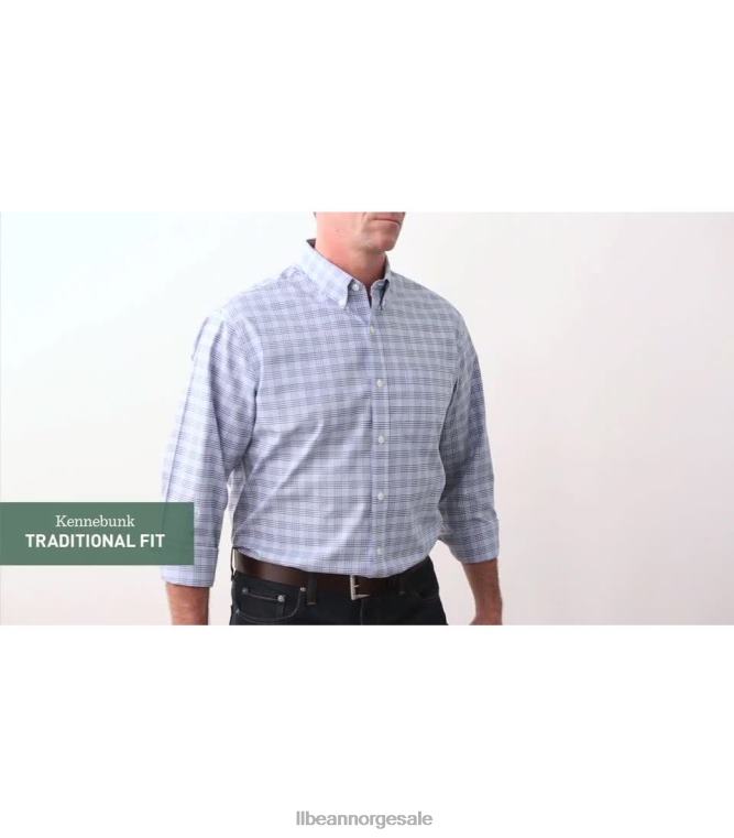 menn rynkefri kennebunk sportsskjorte 24VDH3006 L.L.Bean klær Morgan