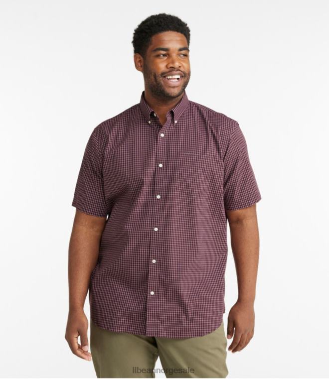 menn rynkefri kennebunk sportsskjorte 24VDH6623 L.L.Bean klær dyp turkis