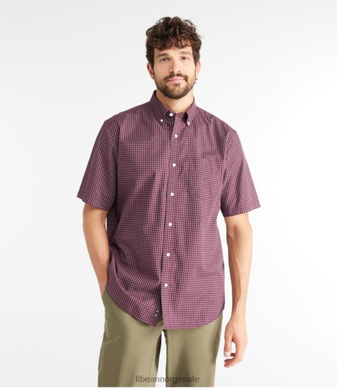 menn rynkefri kennebunk sportsskjorte 24VDH7023 L.L.Bean klær solbelyst korall