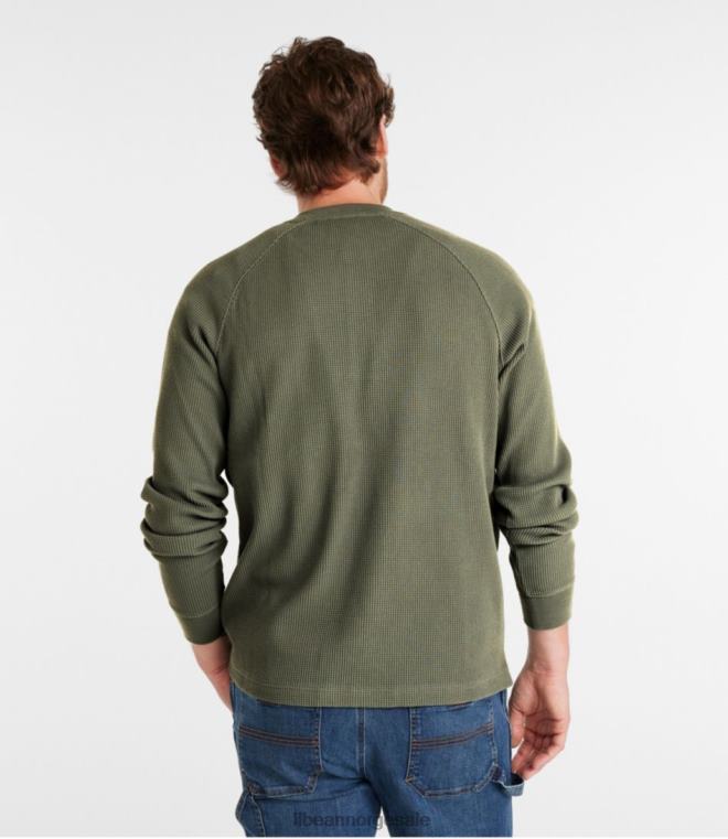 menn bønnebygget vaffel henley 24VDH5932 L.L.Bean klær rangeley blå