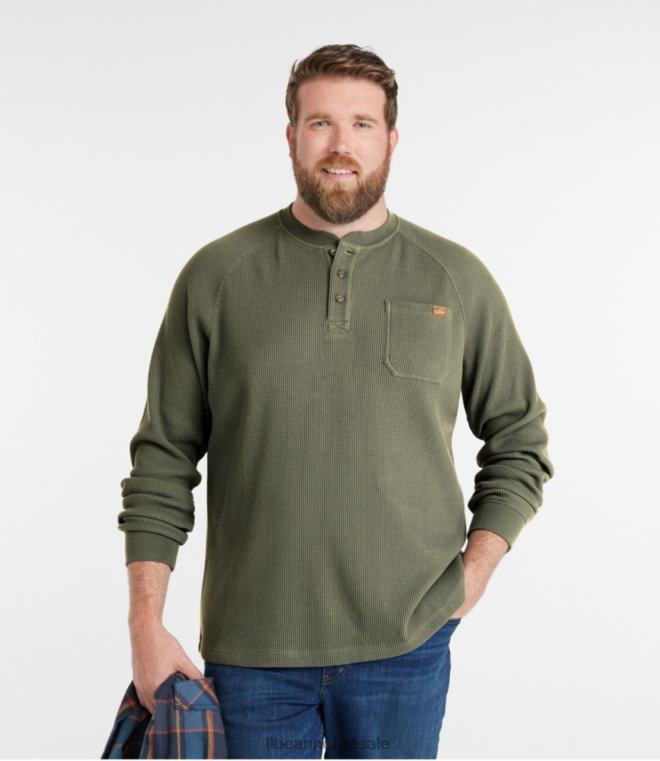 menn bønnebygget vaffel henley 24VDH5932 L.L.Bean klær rangeley blå