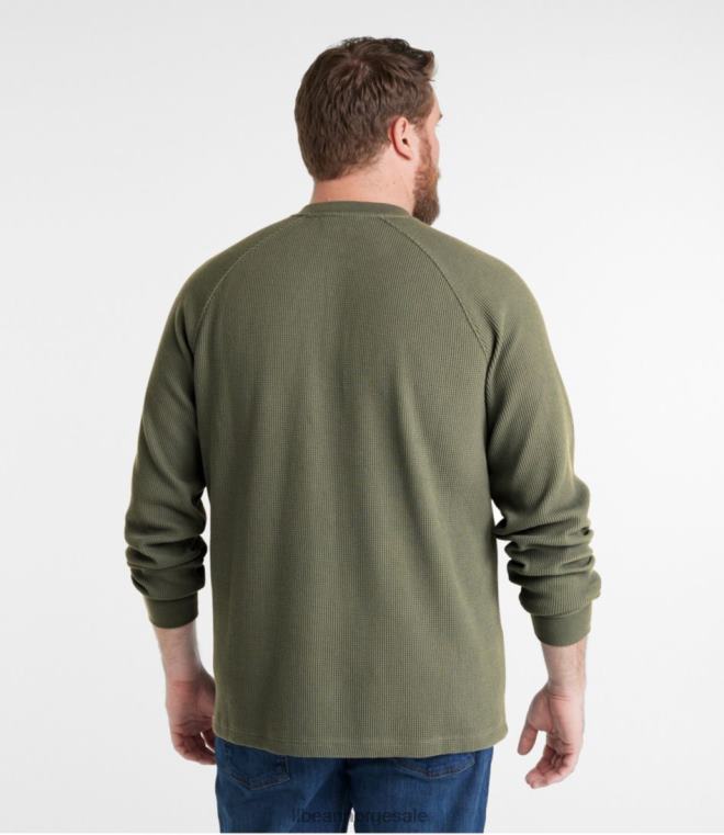 menn bønnebygget vaffel henley 24VDH5932 L.L.Bean klær rangeley blå