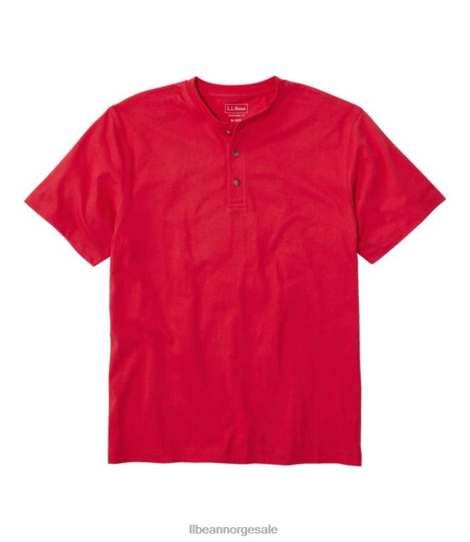 menn bekymringsløs unshrinkable t-skjorte 24VDH57 L.L.Bean klær mørk breton rød