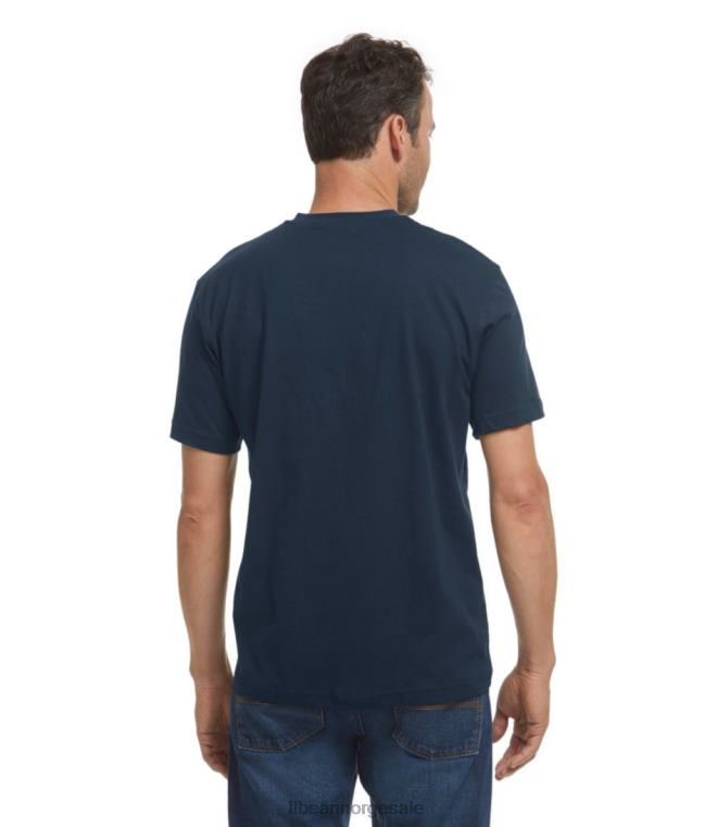 menn bekymringsløs unshrinkable t-skjorte 24VDH57 L.L.Bean klær mørk breton rød