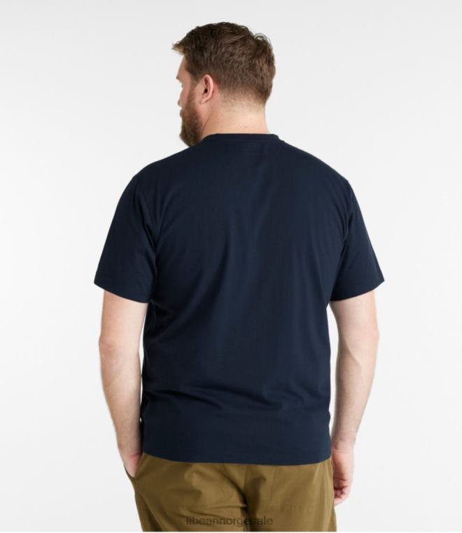 menn bekymringsløs unshrinkable t-skjorte 24VDH57 L.L.Bean klær mørk breton rød