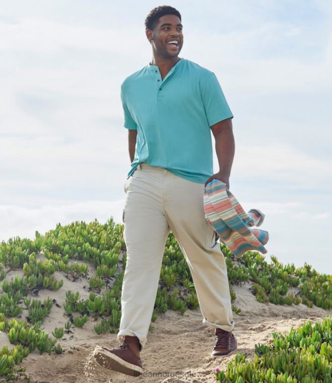 menn bekymringsløs unshrinkable t-skjorte 24VDH57 L.L.Bean klær mørk breton rød