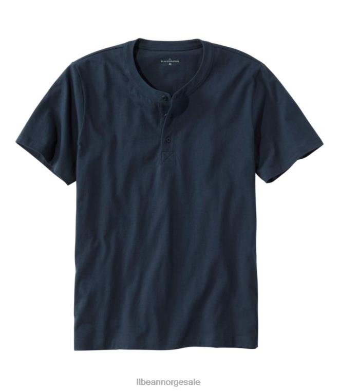 menn signatur rangeley bomull henley 24VDH426 L.L.Bean klær karbon marine