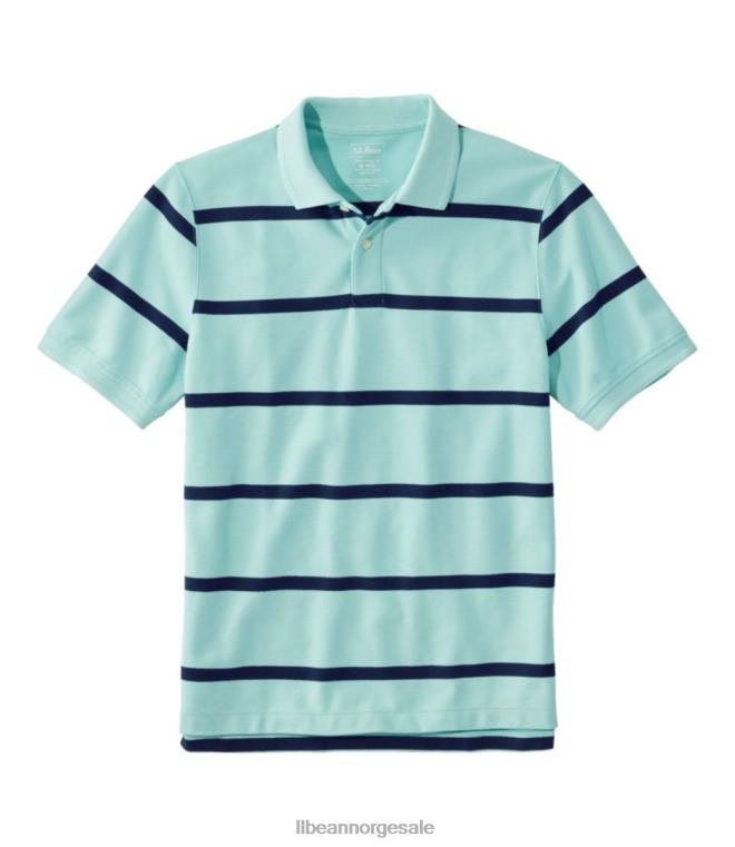 menn premium polo 24VDH248 L.L.Bean x Double L klær blek turkis/klassisk marine